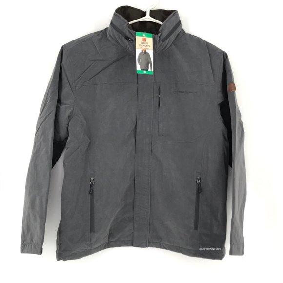 Rugged Elements Trek Utility Jacket Mens XL Gray Full Zip Hooded Water Resistant - Picture 5 of 16